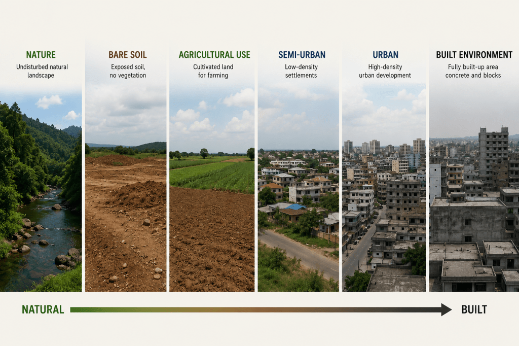 natural to built environment